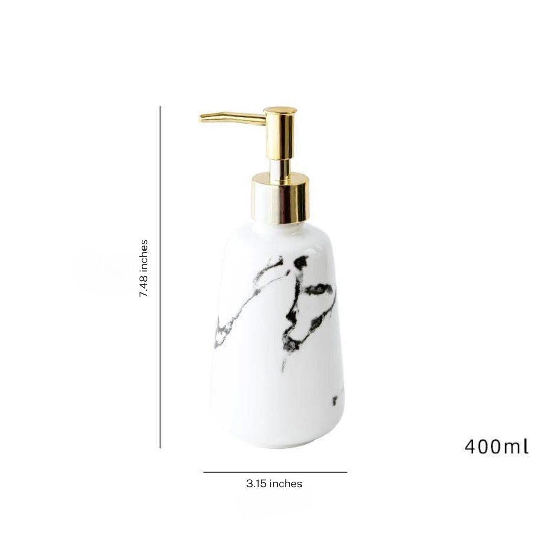 Ceramic Marble Gold Soap Dispenser