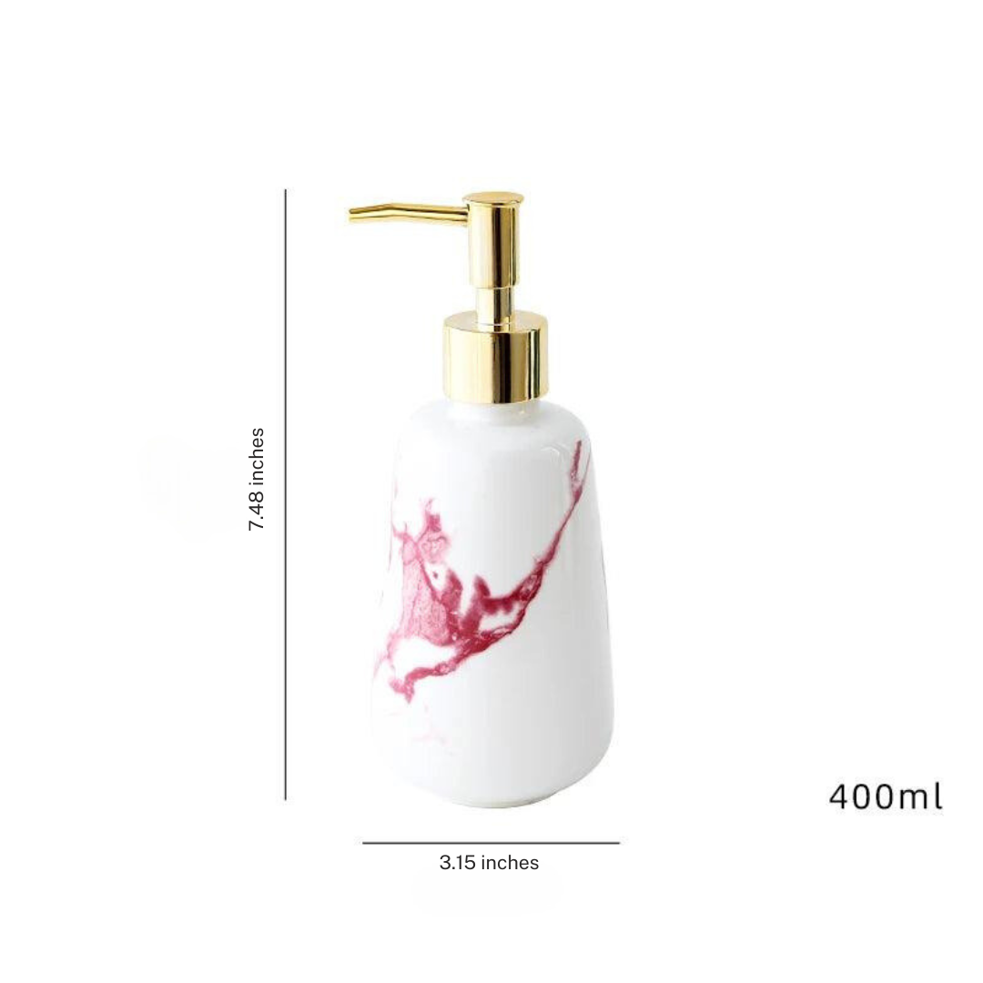 Ceramic Marble Gold Soap Dispenser