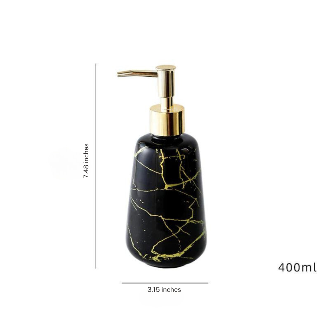 Ceramic Marble Gold Soap Dispenser