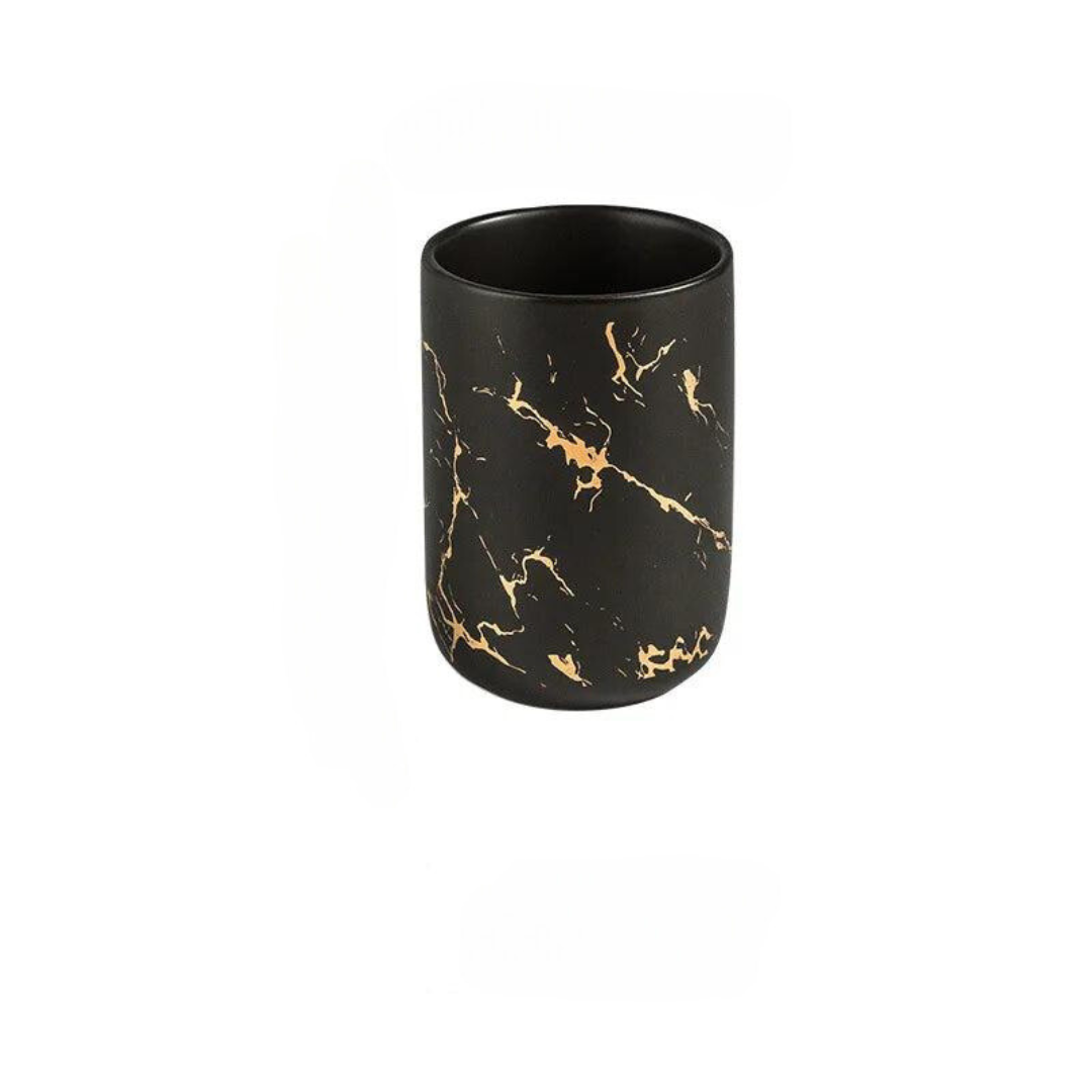 Marbled Gold Ceramic Cups