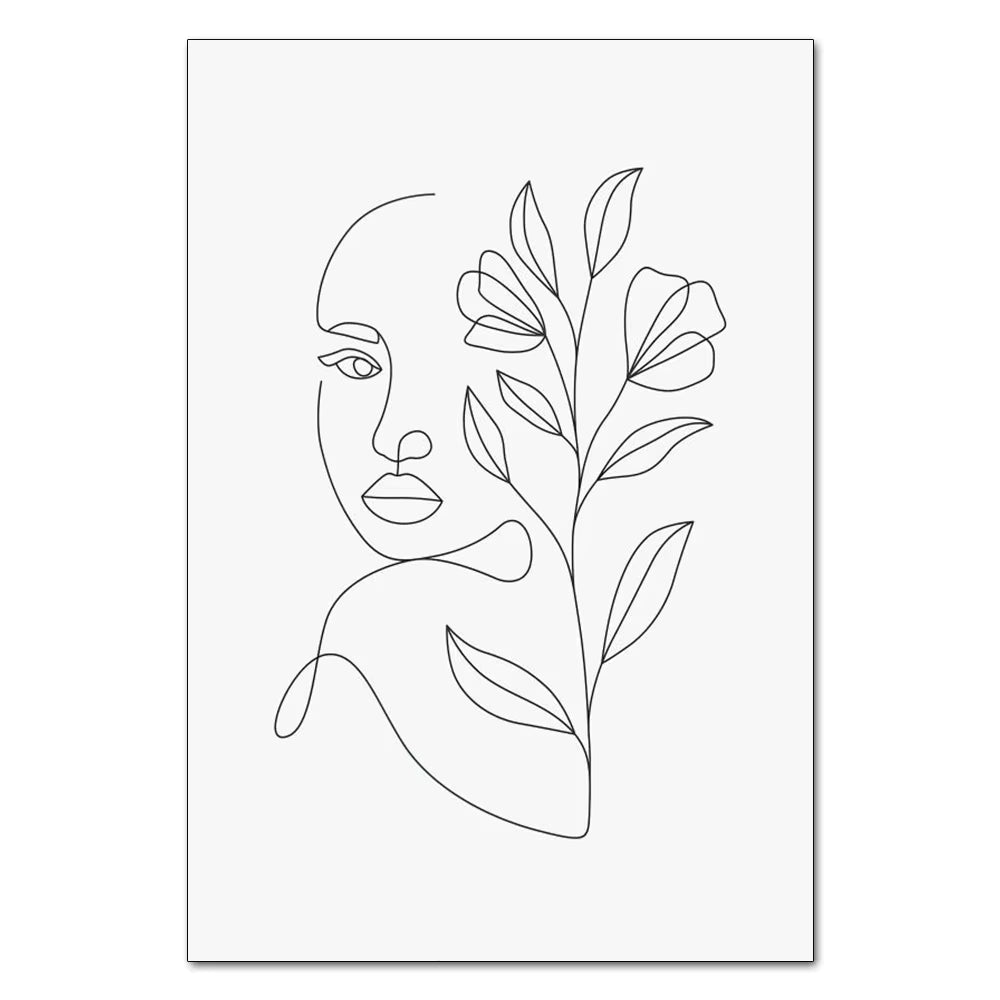 Abstract Line Couple Wall Prints