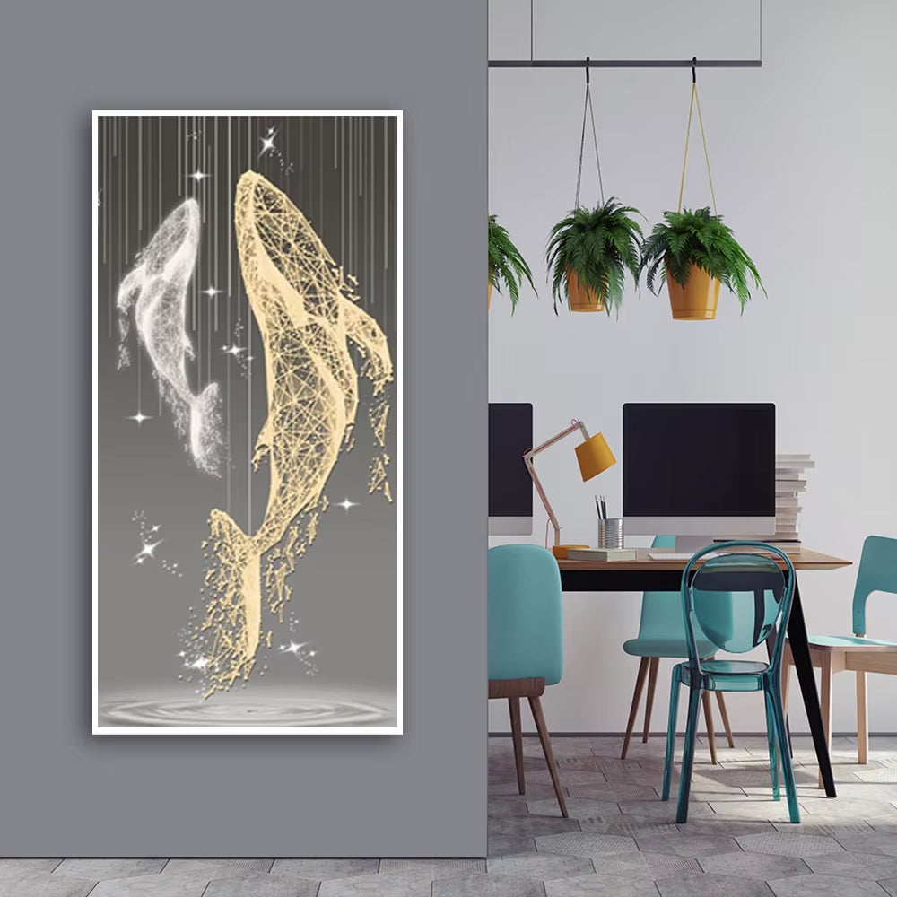 Luxury Luminous Whale Wall Prints