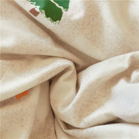 Cotton Duvet Cover with Festive Print