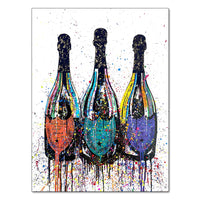 Graffiti Champagne Bottle Wall Prints