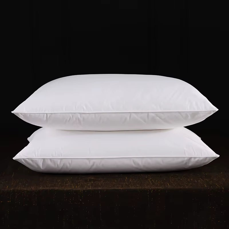 93% Goose Feather down Pillow for Sleeping 1 Pair, Home Bed Pillows Inserts Standard Queen King Size, 100% Organic Cotton Shell