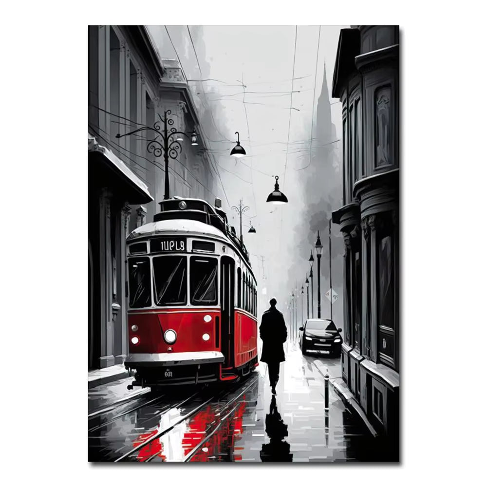 London Bus & Paris Tower Wall Prints