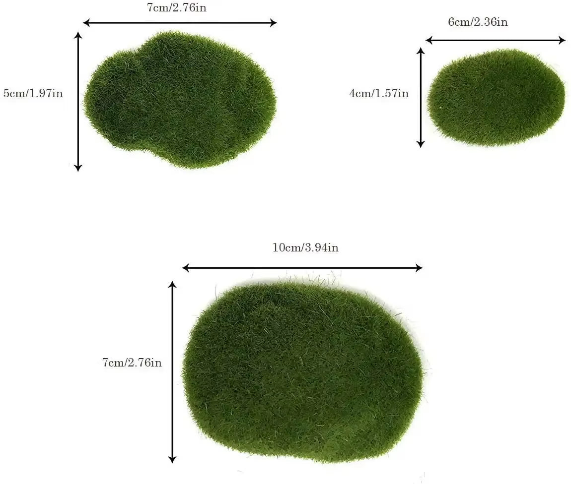 40 Decorative Faux Moss Rocks