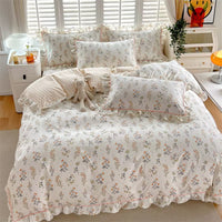 Ruffled Floral Duvet Cover