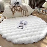  Plush Round Bubble Rug