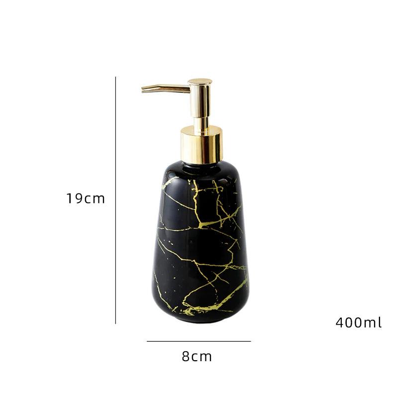 Ceramic Gold-Plated Marble Soap Dispenser