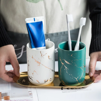 Marbled Gold Ceramic Cups