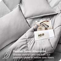 All Season Super Soft Quilted down Comforter Reversible Duvet Insert with Corner Tabs Summer Autumn Winter Warm Fluffy Quilts