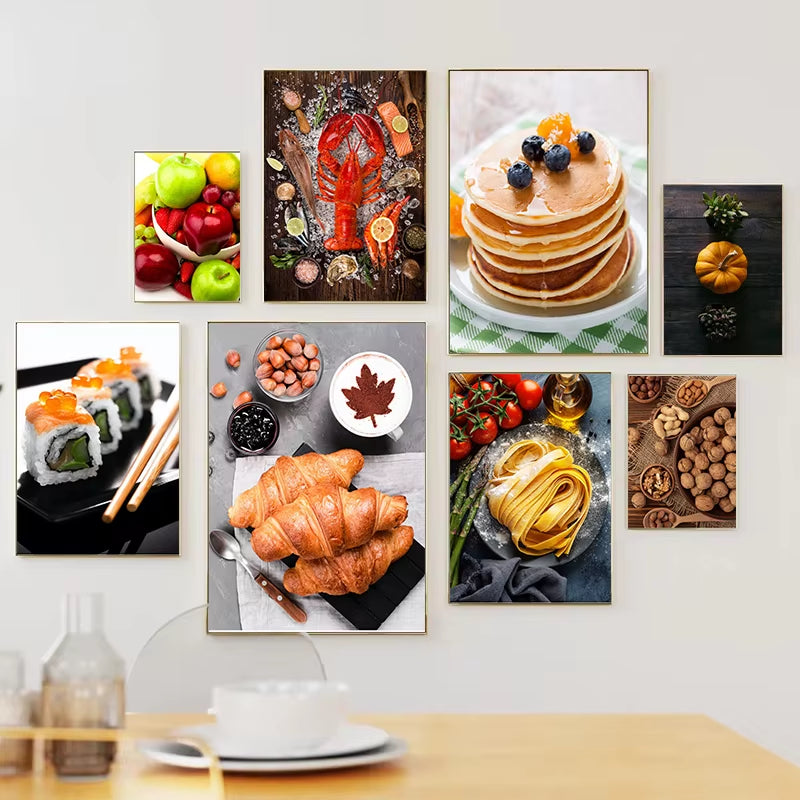 Vintage Food Canvas Wall Print