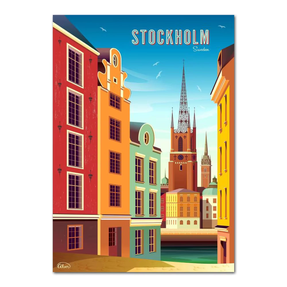 Modern City Landscape Wall Prints