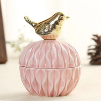 Pink Ceramic Jewelry Storage Box