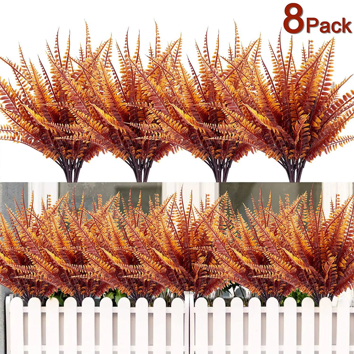 8PCS Outdoor & Home UV Resistant Flowers