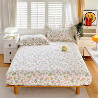 Soft Floral Cotton Fitted Sheet