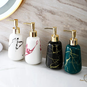 Ceramic Gold-Plated Marble Soap Dispenser