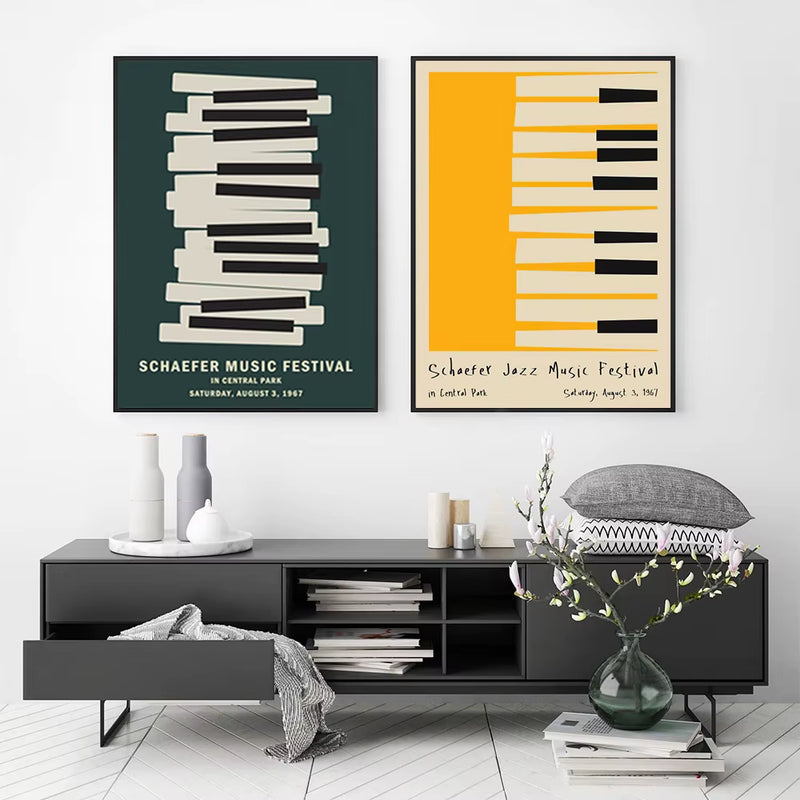 Geometric Piano Wall Prints