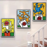 Cartoon Gouache Patterns Wall Prints