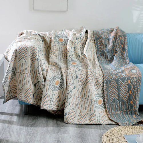 Bohemian Cotton Throw Blanket