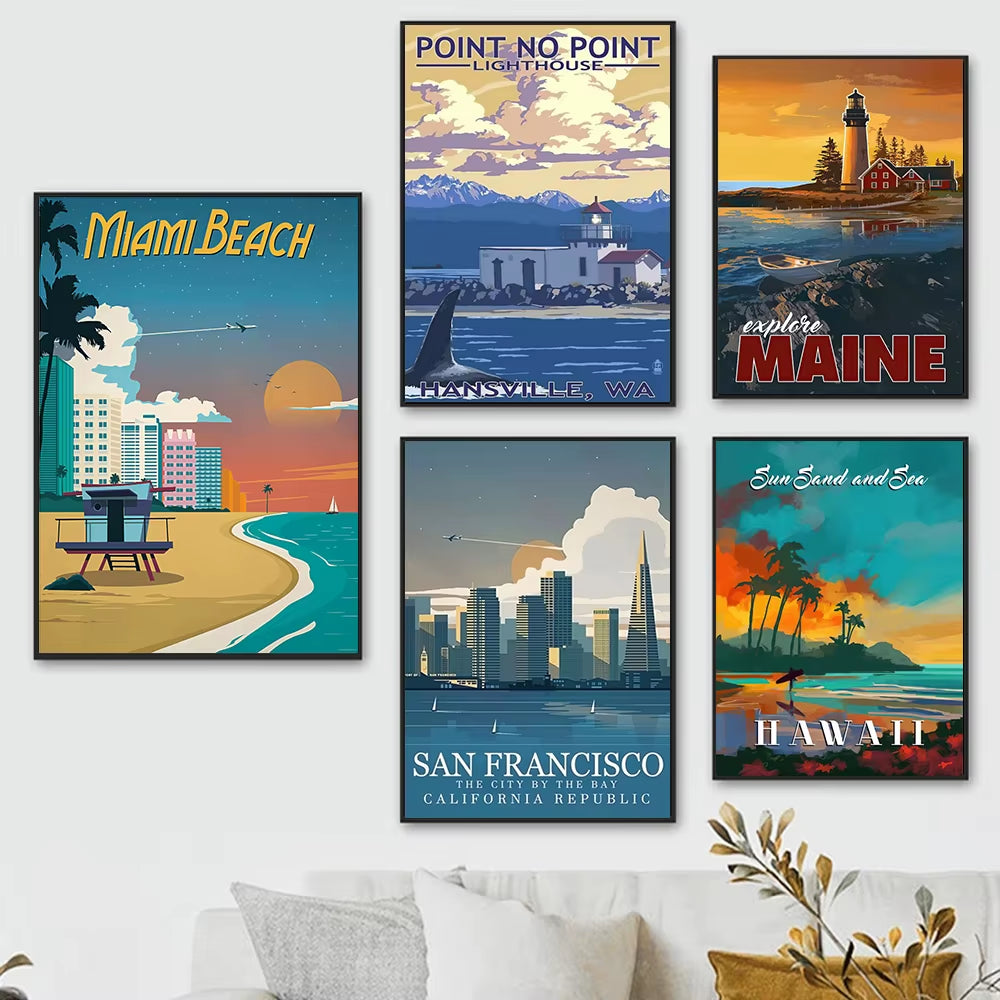 Tourist Cities Landscape Wall Prints