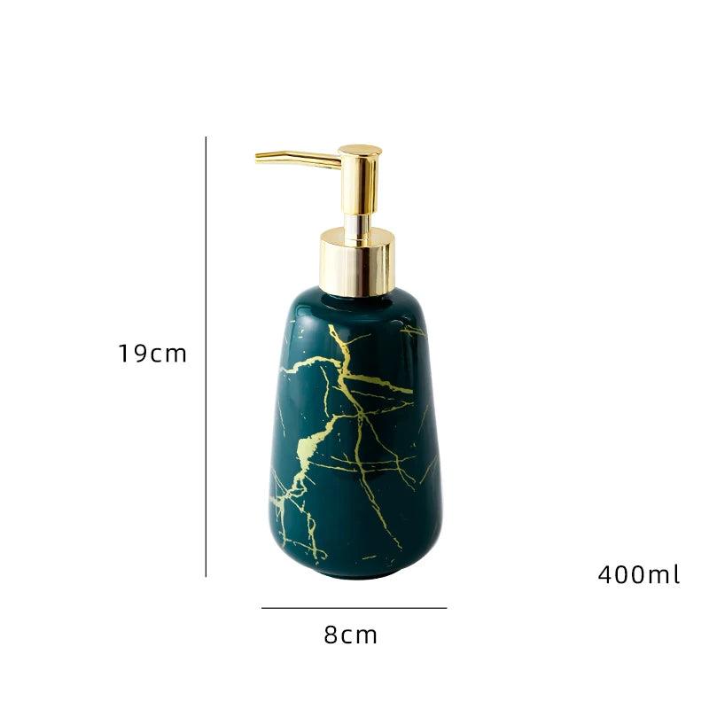 Ceramic Gold-Plated Marble Soap Dispenser