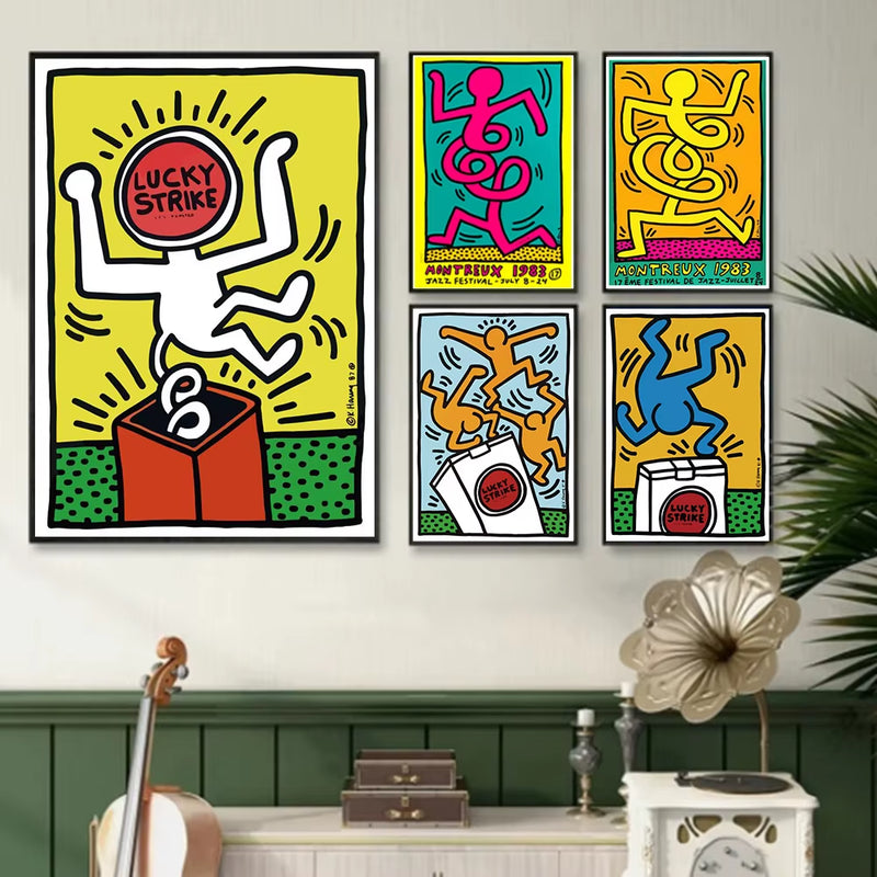 Cartoon Gouache Patterns Wall Prints