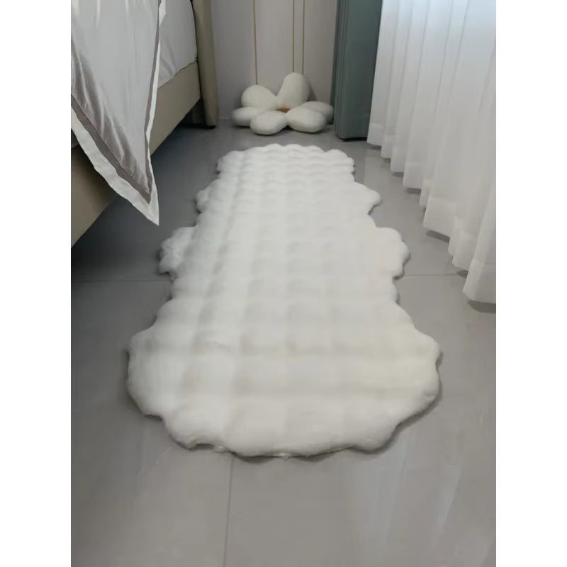 Plush Irregular Bubble Fleece Area Rug