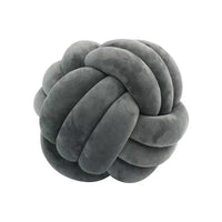 Soft Round Knotted Velvet Pillow