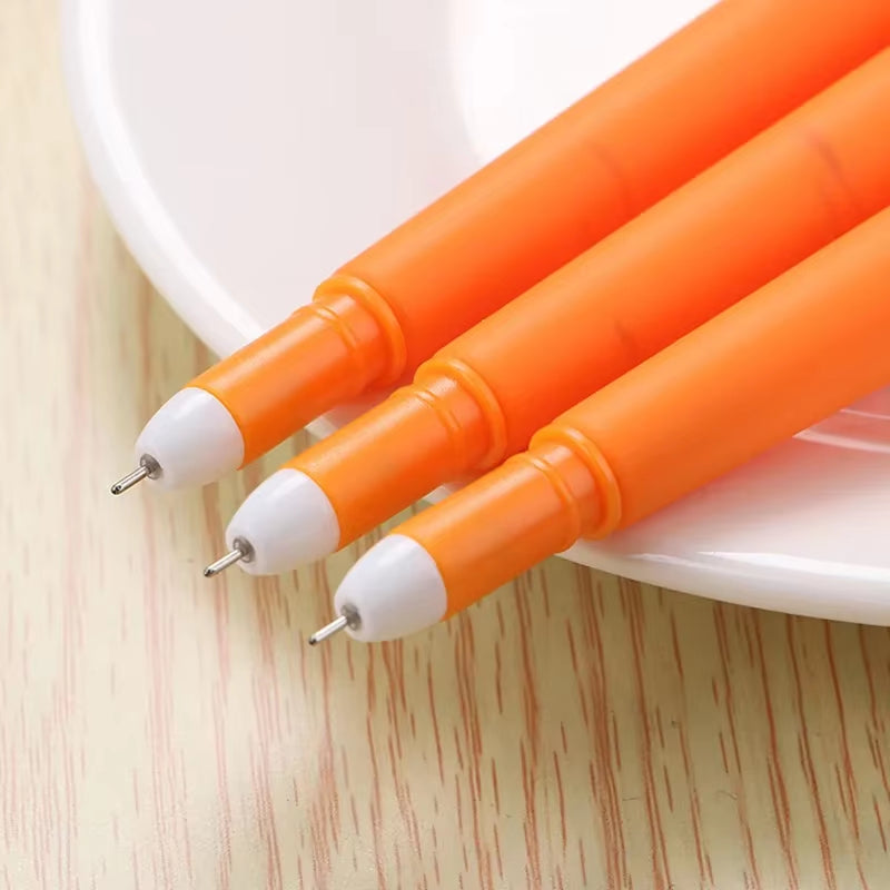 Simulation Carrot Gel Pen Creative 0.38Mm Ink Cute Kawaii Student Promotional Pens Gift School Office Signature Writing Supplies