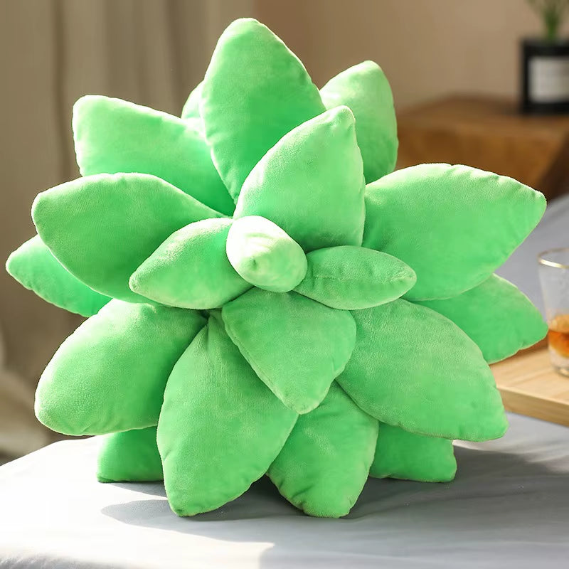 Soft Plush Green Succulent Throw Pillow Plush Cactus Cushions 3D Succulent Pillows Home Decor New Year Valentine'S Day Gift