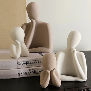 Abstract Frosted Ceramic Figurines