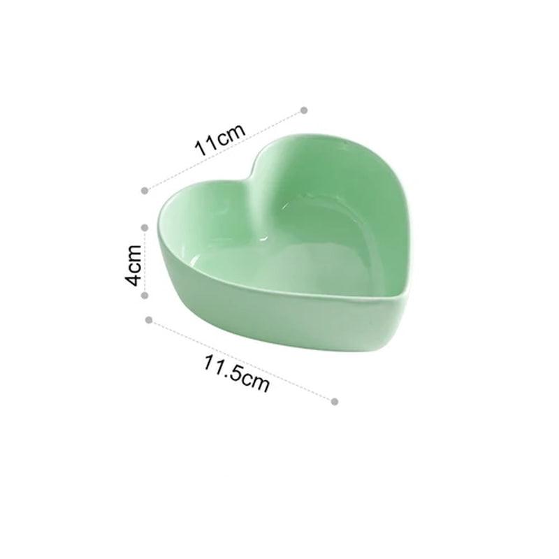 Heart-Shaped Ceramic Bowls