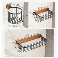 Wooden Metal Tissue Box & Toilet Paper Holders