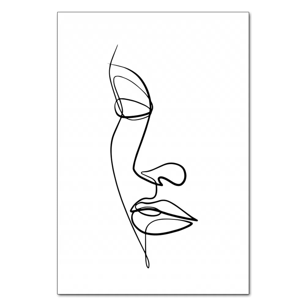 Abstract Line Couple Wall Prints