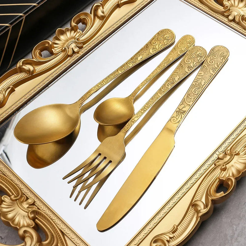 Phoenix Patterned Cutlery Set (Stainless Steel)