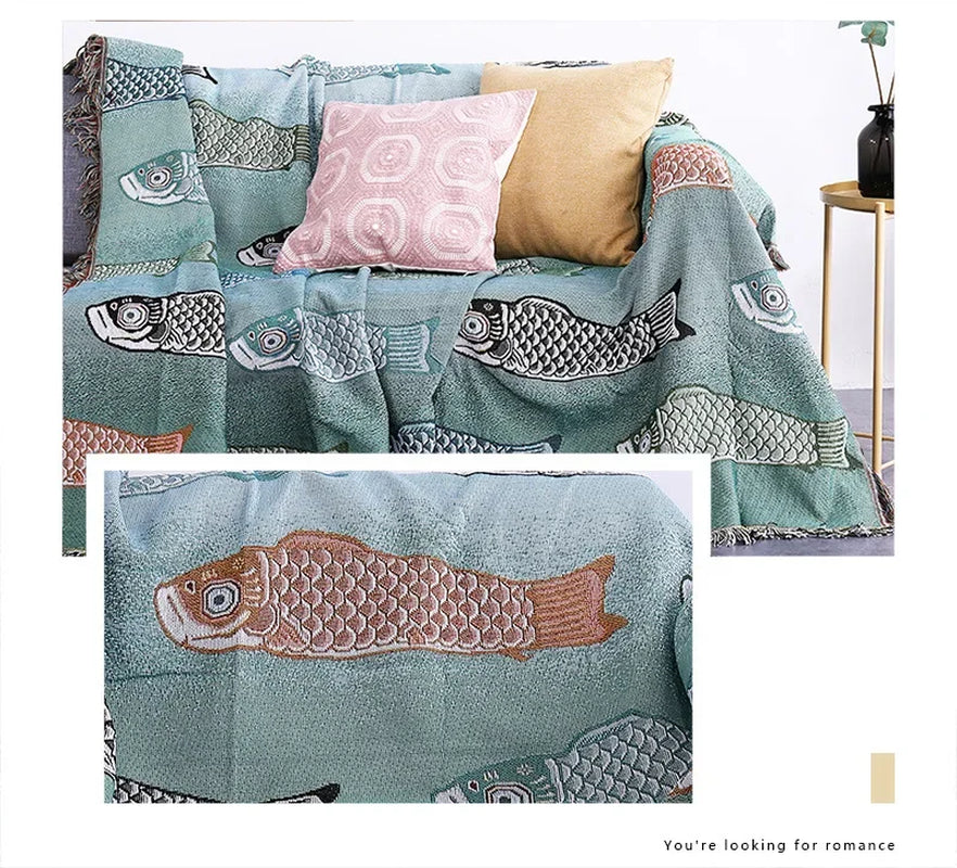 Modern Sea Throw Blanket