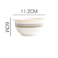 European-Style Patterned Ceramic Dinner Plates & Bowls