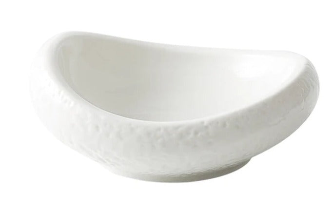 Simple Shaped White Ceramic Dinner Bowl