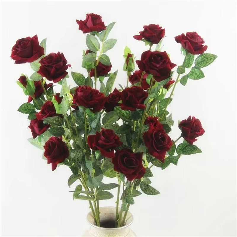 Long Stem Artificial Rose Flower Branches