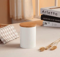 White Ceramic Sealed Storage Jar