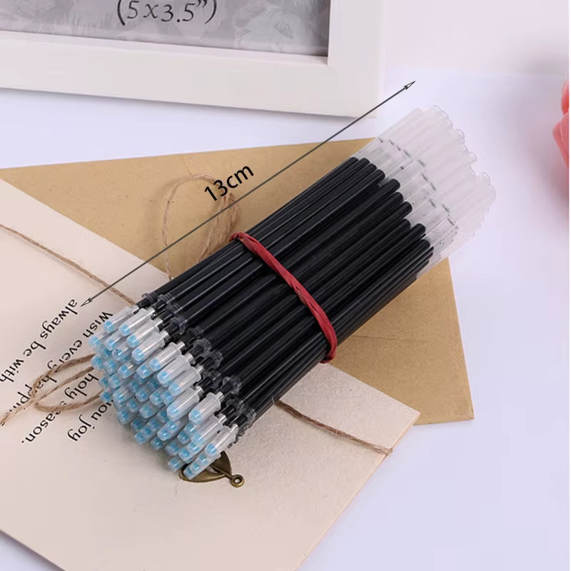 20 Pcs/Set Gel Pen Refills Rods 0.38Mm Black Blue Red Ink Neutral Pen Washable Handle Refill Rod School Supplies Stationery