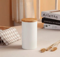 White Ceramic Sealed Storage Jar