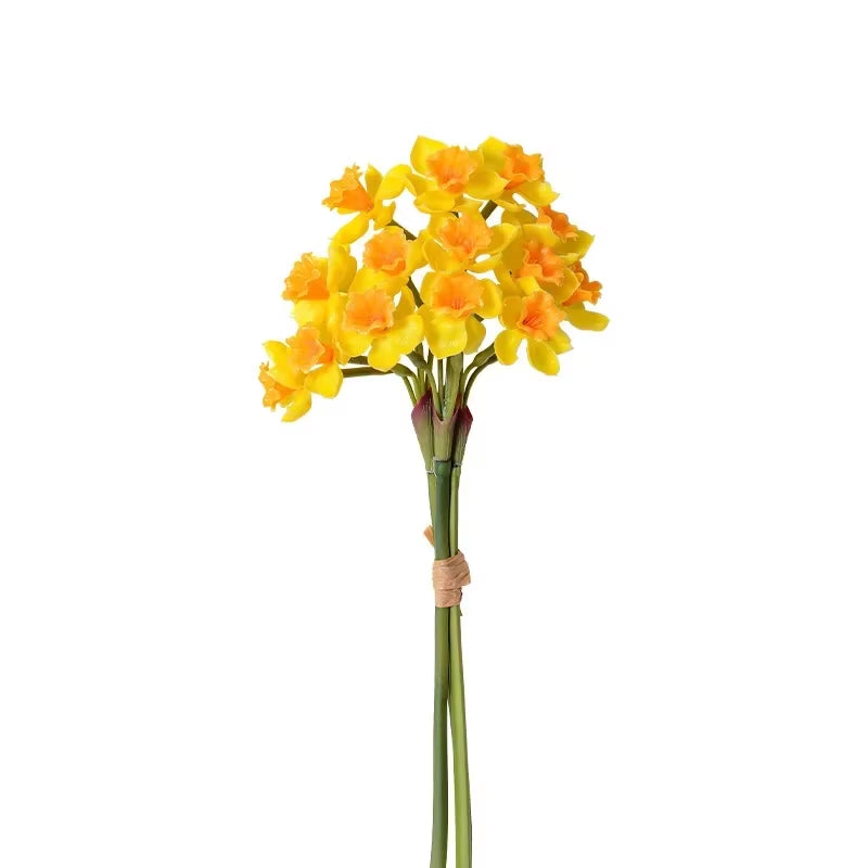 Handmade Soft Rubber Artificial Daffodils