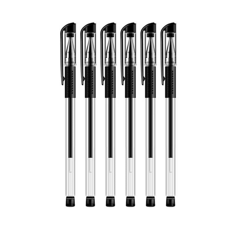 6Pcs Gel Pen Set Black Blue Red Ink 0.5Mm Refill Replaceable Ballpoint Pen Students School&Office Supplies Stationery