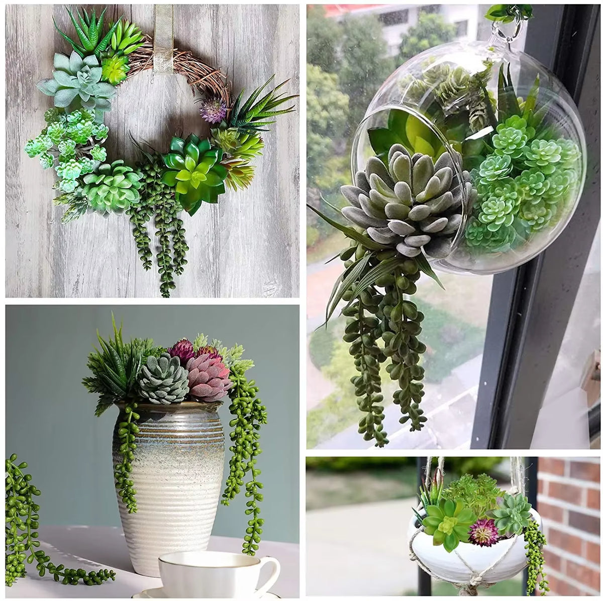 16-Piece Artificial Succulent Collection