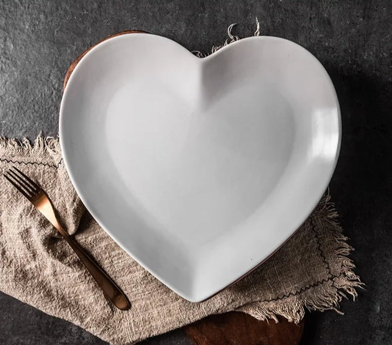 Morandi Heart-Shaped Ceramic Plates