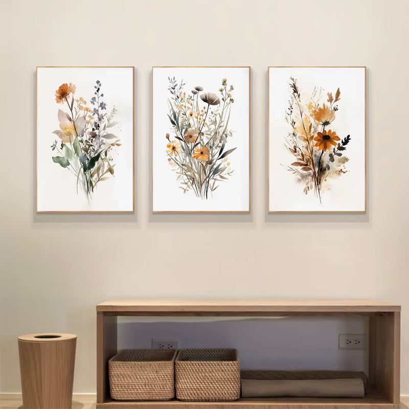 Watercolor Wildflowers Wall Prints