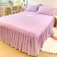 Elegant Velvet Bed Skirt Cover